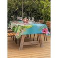 thumbnail image 3 of Outdoor Tablecloth with Umbrella Hole for Patio/Picnic/Party/Camping, Pink Flamingos Waterproof Table Cloth Rectangle Table Cover Washable, Summer Beach Tropical Floral Cactus (60"x 84"), 3 of 8