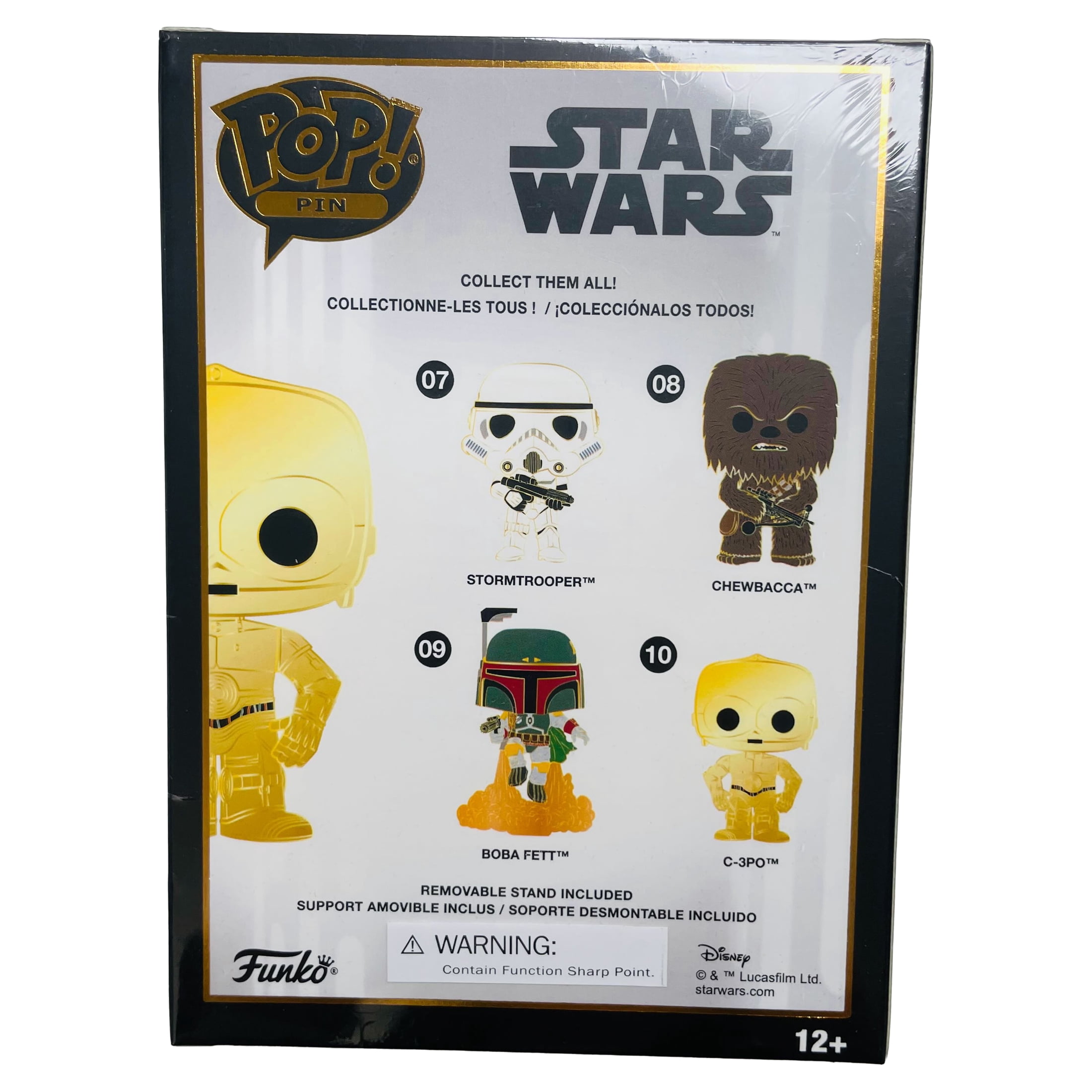 Pop! Large Enamel Pin: Star Wars #10 - C3PO - Walmart.com