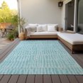 thumbnail image 6 of Addison Rugs Chantille Indoor/Outdoor Transitional Striped Teal Washable Rectangle Rug, 8' x 10', 6 of 6