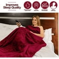 thumbnail image 6 of Heated Blanket, Machine Washable Extremely Soft & Comfortable Electric Blanket Throw Fast Heating with Hand Controller 10 Heating Settings & auto Shut-Off (Red, 50 x 60), 6 of 13
