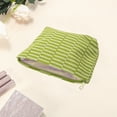 thumbnail image 3 of Unique Bargains 1 Pc Knitted Stripes Makeup Bag Beige Green Polyester, 3 of 6