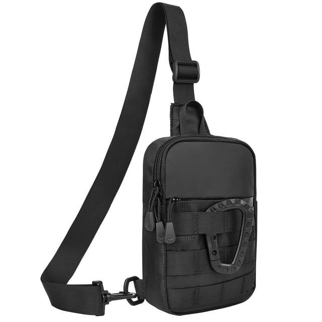 Bandolera DEYACE Small para hombre, impermeable, nailon, color negro
