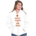 thumbnail image 3 of Keep Calm and Say Boo Halloween Zip Up Hoodie Men's Women's Brisco Brands S, 3 of 6