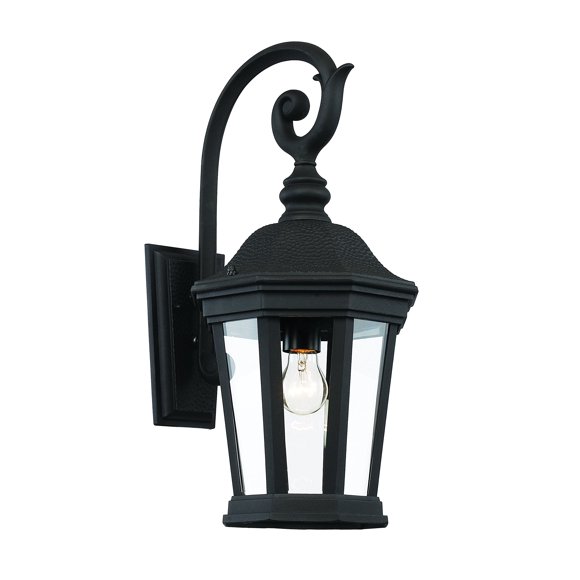 Trans Globe Imports 40401 BK Transitional One Light Wall Lantern from Westfield Collection in Black Finish,