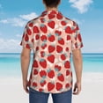 thumbnail image 6 of Haiem Red Strawberry Printed Hawaiian Shirt for Men - Men’s Casual Beach Summer Shirts - Stretch Fabric with Modern Fit-3X-Large, 6 of 9