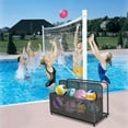thumbnail image 2 of Poolside Float Storage, Patio Poolside Float Storage Basket, Outdoor Wicker Patio Poolside Float Storage, PE Rattan Outdoor Pool Caddy with Rolling Wheels for Floaties, 2 of 7