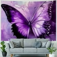 thumbnail image 4 of Patifu Butterfly Purple Fantasy Tapestry Wall Hanging Unique Style Art for Home Decor Living Room Bedroom Apartment Farmhouse Dorm 60x50inch, 4 of 6