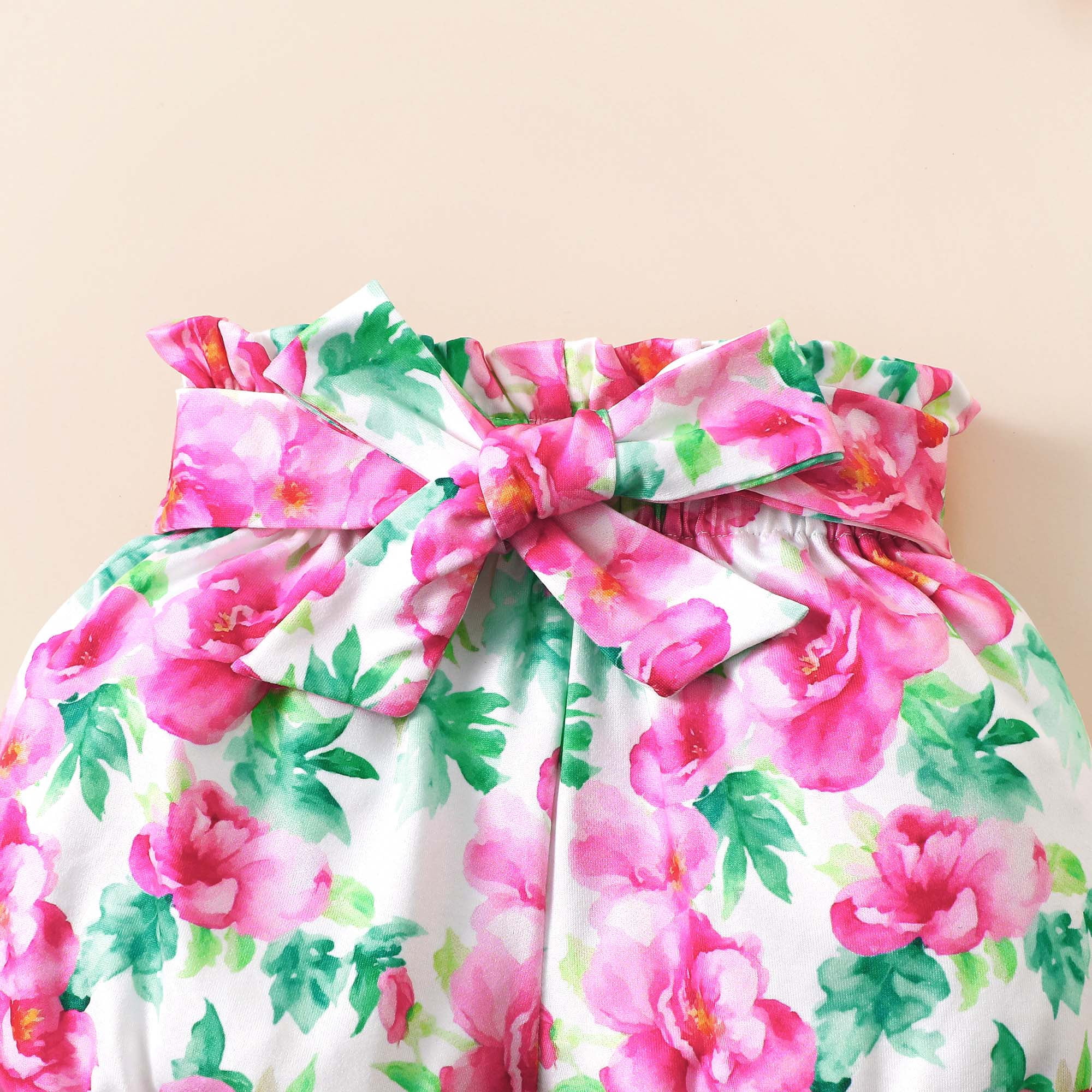 Baby Girl Clothes Short Sleeve summer Newborn Baby Girl Clothes Infant Outfits Ruffle Sleeve Romper Bodysuit Floral Pants Toddler Girl Outfits