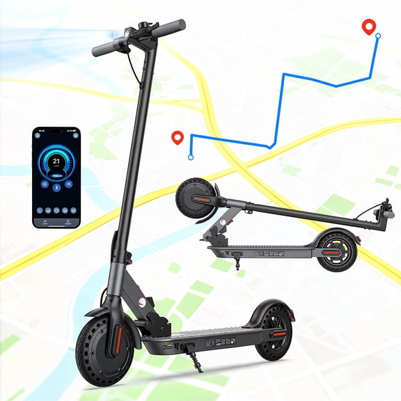 iScooter Electric Scooter for Adults, 21 Miles Max Range with 21 MPH Top, 500W Foldable Commuting Electric Scooter, 3-Speed & Cruise Control Escooter Teens