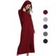 thumbnail image 2 of Bata ligera con capucha para mujer Bright Deer, bata de baño con cremallera, manga larga, de punto de algodón suave, camisón tipo kimono, bata de casa con cremallera, sudadera con capucha., 2 of 5