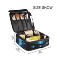 thumbnail image 3 of FORMRS Travel Makeup Bag Large Capacity Train Case Cosmetic Organizer with Adjustable Dividers, Blue Tree, 3 of 8