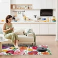 thumbnail image 5 of Floral Kitchen Rugs Sets of 3 Piece Watercolor Flower Kitchen Floor Mat Non Skid Machine Washable Runner Rug for Spring Summer Holiday Decor Farmhouse Carpet for Sink Laundry Hallway(Pink), 5 of 6