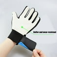thumbnail image 5 of PPgejGEK Children's Football Goalkeeper Gloves Rubber Wallop-Proof Hand Protection Sizes 5.91-7.09 Inches Green Blue Cloth for Young Players Comfortable Wrist Strap Easy Clean, 5 of 6