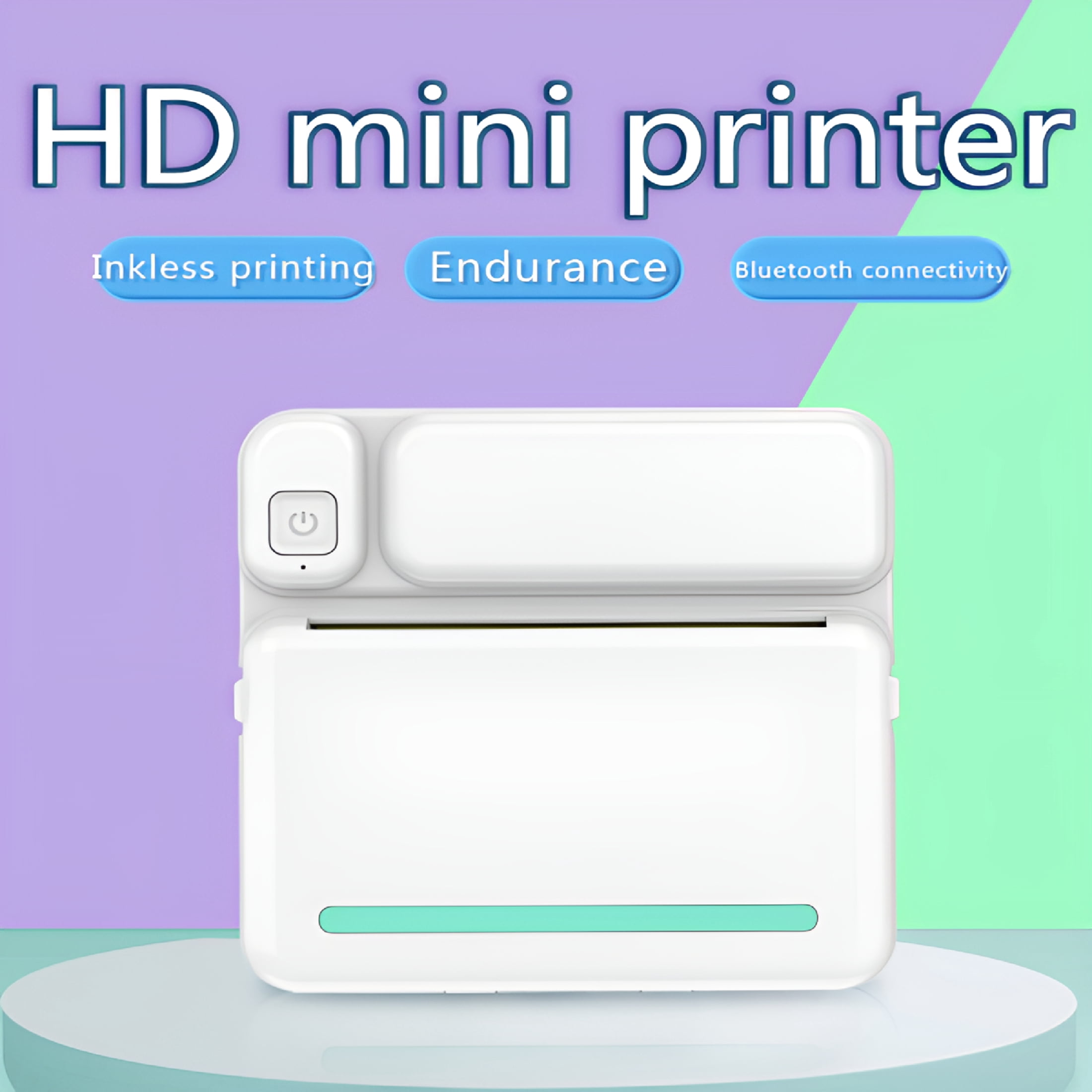 GJX 2026 New Portable 57Mm Wireless Thermal Printer for Android Ios-Wireless Inkless Photo Receipt Label Printing with App for Office,Home,Store,Travel