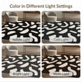 thumbnail image 7 of ODIKA 8'x10' Washable Area Rug Black Cream Abstract Geometric Design Contemporary Artistic with Bold for King Size Bedroom Under Bed, Master Suite, Non-Shedding, Easy Care, 7 of 7