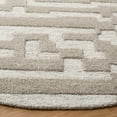 thumbnail image 3 of SAFAVIEH Cambridge Macy Geometric Wool Area Rug, Beige/Gray, 6' x 6' Round, 3 of 10