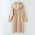 thumbnail image 6 of XEGLSBU Girls Dresses Size 14-16 Long Kids Dress Girls Winter Long Sleeve Solid Color Knit Hooded Sweater Casual Dress for Children Clothes Girls Dresses Size 10-12 Fall Khaki Size 4-5 Years, 6 of 8