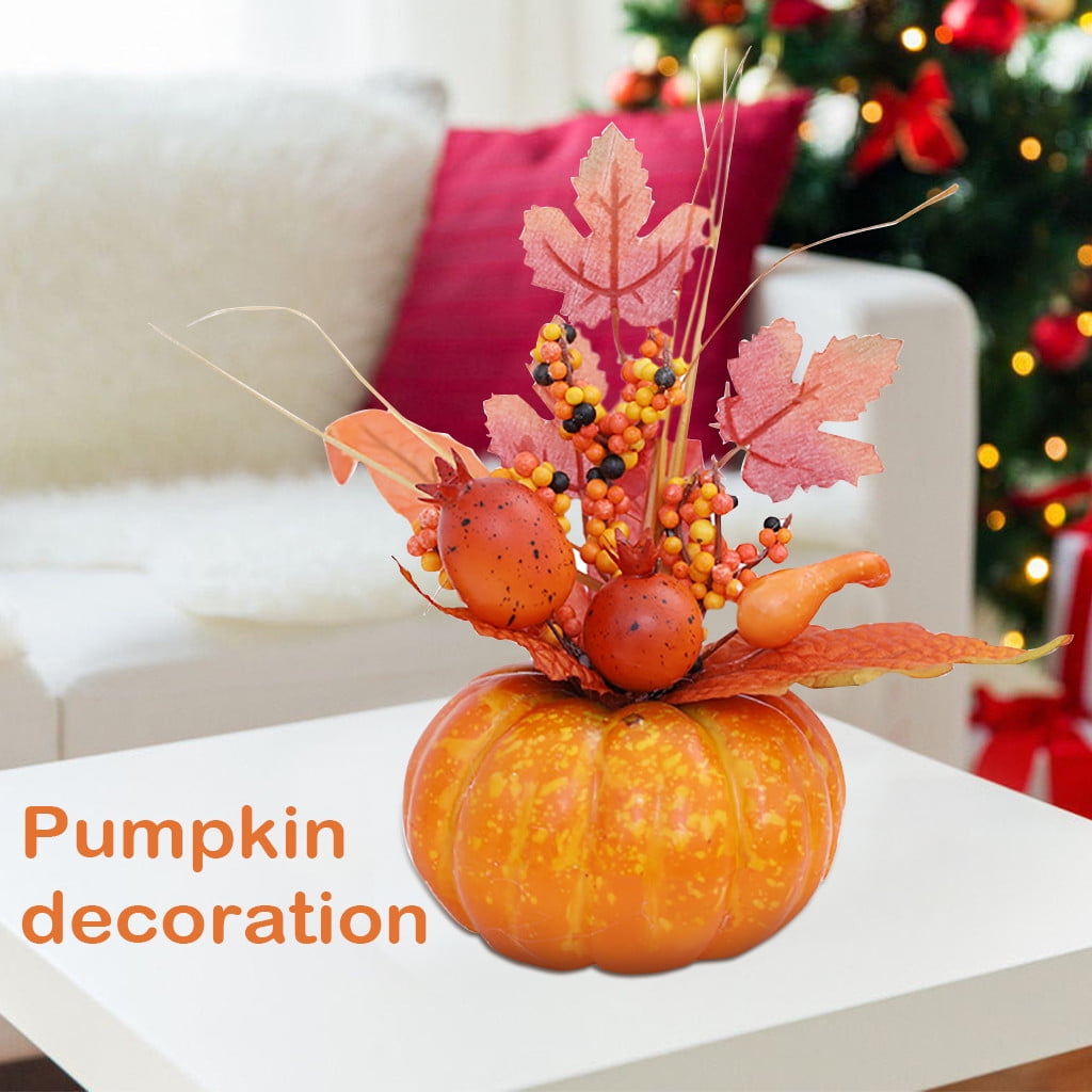 VOSS Lifelike Maple Leaves Pumpkins Artificial Vegetables For Garland