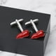 thumbnail image 2 of Cufflinks Creative Red Chili Pepper para hombre, aleación de cobre, 2 of 3