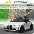 thumbnail image 6 of BMW M4 12V Kids Ride On Toy Car with Remote Control, Toddler Electric Car with 3 Speeds,USB,MP3,Bluetooth,LED Lights,Battry Powered Ride On Car For Kids Aged 3+,White, 6 of 8