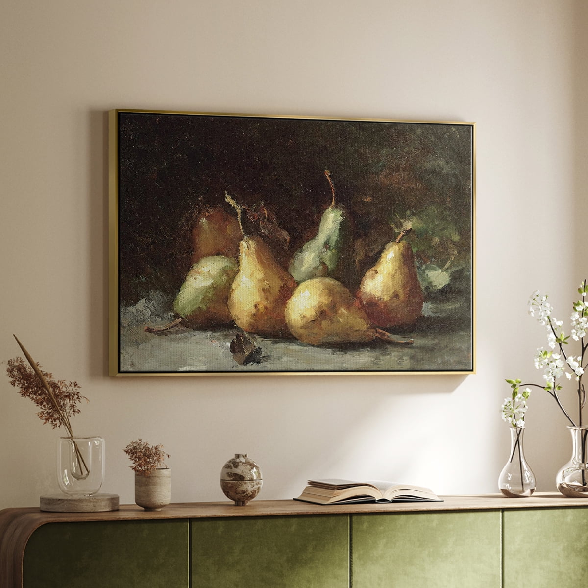 Vintage Botanical Print-LXVII By Wexford Home Framed in Gold Wood Gallery Wrapped Canvas 17 in. x 25 in.