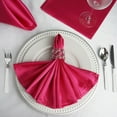 thumbnail image 2 of BalsaCircle 10 Pieces 20" Fuchsia Satin Dinner Napkins Wedding Party, 2 of 8