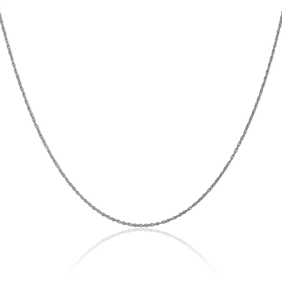 14k White Gold 20 Inch 1.7mm Ropa Lobster Clasp Chain Necklace Pendant Charm Fine Jewelry For Women Gifts For Her