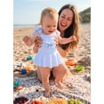 thumbnail image 4 of Loicainy Toddler Baby Girl Stripes Swimsuit 3 6 12 18 24 Months 2T 3T Cute Sleeveless Tie Shoulder Bathing Suit Swimwear, 4 of 8
