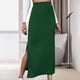 thumbnail image 2 of Falda midi tipo túnica con abertura lateral falda básica ajustada para mujer traje diario de diseño Simple, 2 of 9