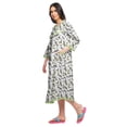 thumbnail image 2 of Moomaya Nightwear For Women Printed 3/4th Sleeve Cotton Knee Length Sleepwear, 2 of 6