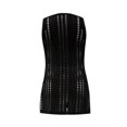 thumbnail image 3 of Ropa Playa Ocean Pacific para Mujer Vestido Corto Crochet Cuello V Sin Mangas Negro Talla CH, 3 of 4