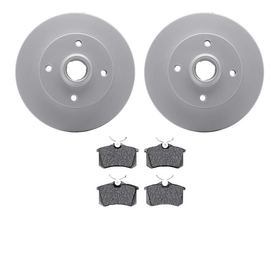 Dynamic Friction Company Rear Geospec Brake Rotors with 5000 Advanced Brake Pads 4502-74074