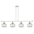 thumbnail image 4 of 516-4I-BK-G556-8CL Innovations Lighting Rochester - 4 Light Stem Hung Island In Industrial Style-10.38 Inches Tall and 48 Inches Wide-Matte Black, 4 of 7