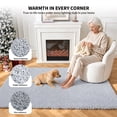 thumbnail image 4 of Disolla 36 x 60 Silver Ultra Thick Plush Fluffy Microfiber Bath Mat & Non Slip Washable Bath Rug, Shaggy Floor Mat, 4 of 7