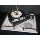 thumbnail image 4 of Bandeja decorativa Bandeja de patrón de mármol de PU Bandeja de almacenamiento rectangular con asas de metal dorado Utilizado como bandeja para servir Almacenamiento de joyas Bandeja de cos JFHHH pequeña, 4 of 5