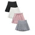thumbnail image 6 of 3-11Years Girl's Plaid High Waist A Line Sport Preppy School Mini Skater Skirt, 6 of 6
