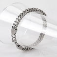 thumbnail image 3 of 316L Stainless Steel Cuban Chain Bracelet for Men Women Figaro Vintage Metal Viking Kpop Pulseras Emo Cute Luxury Jewelry Gift, 3 of 5
