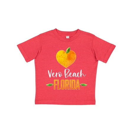 

Inktastic Vero Beach Florida Orange in Heart Gift Toddler Boy or Toddler Girl T-Shirt