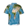 thumbnail image 3 of Bixox Men's Hawaiian Shirts Men's Earth View World Map Print Short-Sleeve Shirt-3X-Large, 3 of 8