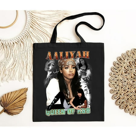 vintage Limited AAliyah Vintage 90s Tote Bag  AAliyah Queen Of R&B Bag  Gift For Men Women  Bag  Hoodie  Youth  Long Sleeve-TH12468