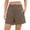 Brown, variant on ITSAME Womens Plus Size Shorts High Waisted Wide Leg Flat Front Ladies Fashion Dress Shorts Army Green Size 2XL
