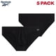thumbnail image 3 of Reebok Pack de 5 calzoncillos de tiro bajo negros, talla mediana, 3 of 7
