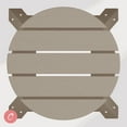 thumbnail image 4 of Costaelm Paradise 24" HDPE Round Outdoor Patio Counter Height Bar Stool, Weathered Wood, 4 of 8
