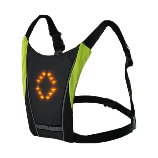 Gilet de Cyclisme à LED, Vêtements de Vélo Télécommandés de Nuit avec Indicateur de Virage LED
