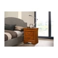 thumbnail image 3 of Homestock Vintage Visions Nightstand With Dovetailed Drawers and Traditional Design, Ideal for Storing Bedside Essentials with Lasting Durability-Color:Oak,Size:2 Drawer, 3 of 6