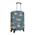 thumbnail image 3 of Daiia French Bulldog Yoga Luggage Cover, Thickened Washable Travel Luggage Covers, Elastic Unique Baggage Covers for 18-20 inch Luggage-Large, 3 of 9