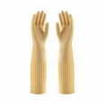 thumbnail image 1 of Gloves for Kitchen Tasks - Durable Long Cowhide Thick Rubber Dishwashing Latex Hand for Female Daily Use, 1 of 2