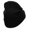 thumbnail image 3 of Barcelona Embroidered 12 Inch Long Knitted Beanie - Black OSFM, 3 of 5