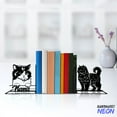 thumbnail image 3 of Handmadetneonsign Selkirk Rex Cat Metal Bookends, Cat Name Bookend, Cat Table Bookshelf Decor 045336, 3 of 4