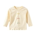 thumbnail image 6 of FAIWAD Girls Ribbed Knit Shirts Cute Long Sleeve Crew Neck Bow Tops Fall Casual Daily Clothes, 6 of 7